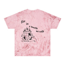 Load image into Gallery viewer, Fire in a Cold World Color Blast T-Shirt
